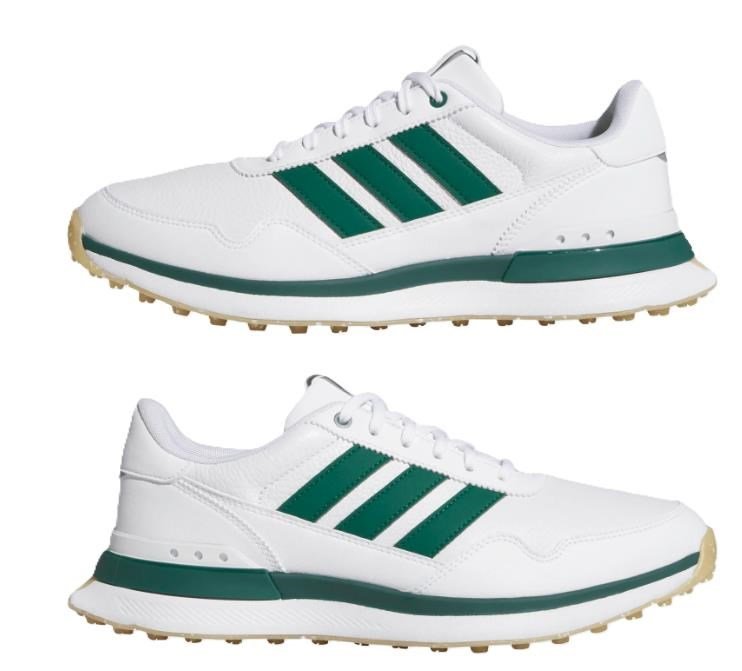 Adidas S2G 26 Leather Spikeless męskie buty golfowe, biało/zielone