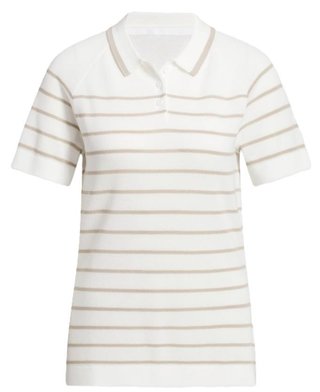 Adidas Ultimate365+ Stripe Knit damskie polo, białe