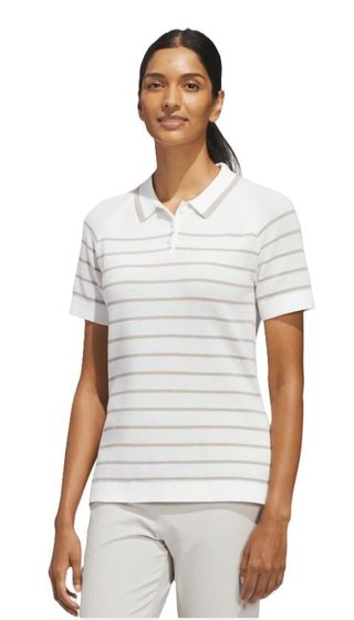 Adidas Ultimate365+ Stripe Knit damskie polo, białe