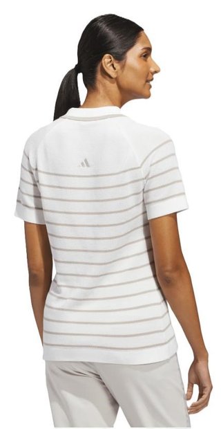 Adidas Ultimate365+ Stripe Knit damskie polo, białe