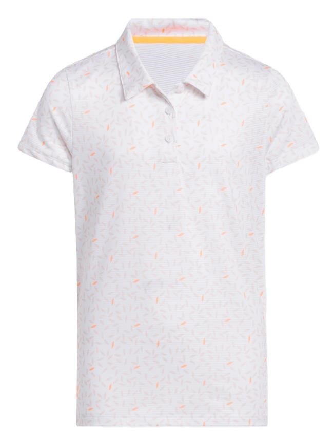 Adidas Print dziecięce polo, białe