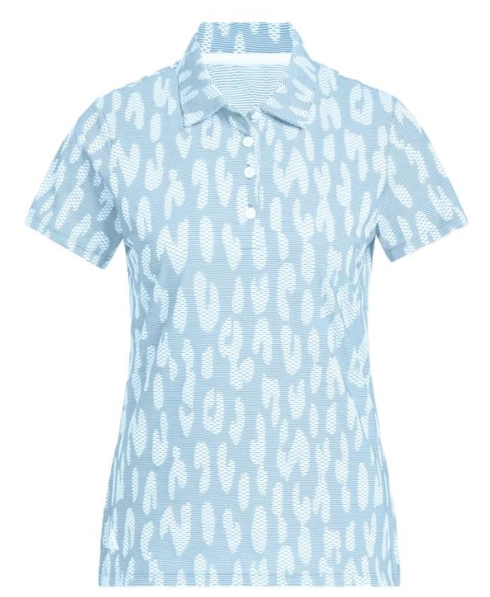 Adidas Ultimate365 Jacquard damskie polo, nieiesko/białe