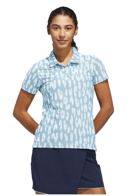 Adidas Ultimate365 Jacquard damskie polo, nieiesko/białe