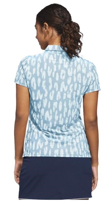 Adidas Ultimate365 Jacquard damskie polo, nieiesko/białe