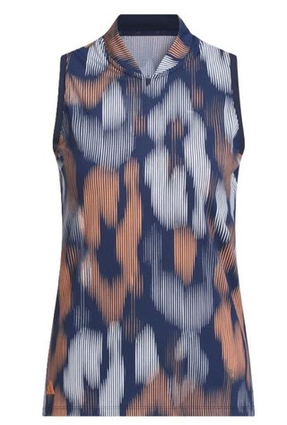 Adidas Ultimate365 Ottoman Printed damskie polo, granatowe