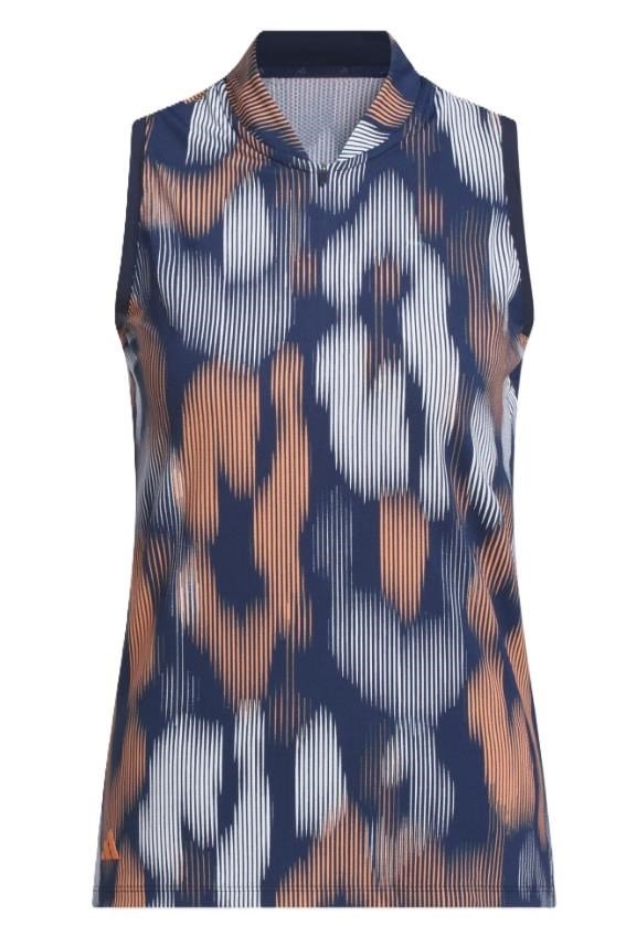 Adidas Ultimate365 Ottoman Printed damskie polo, granatowe