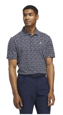Adidas Ultimate+ Print męskie polo, biało/granatowe