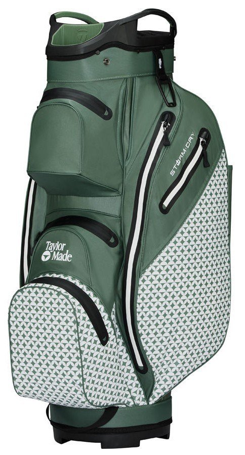 TaylorMade Storm-Dry Waterproof cart bag, heritage icon dark sage