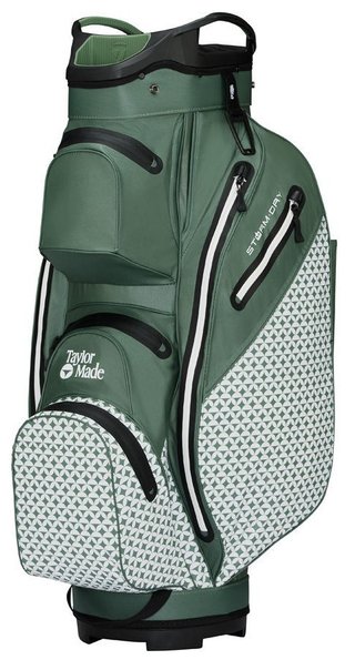 TaylorMade Storm-Dry Waterproof cart bag, heritage icon dark sage