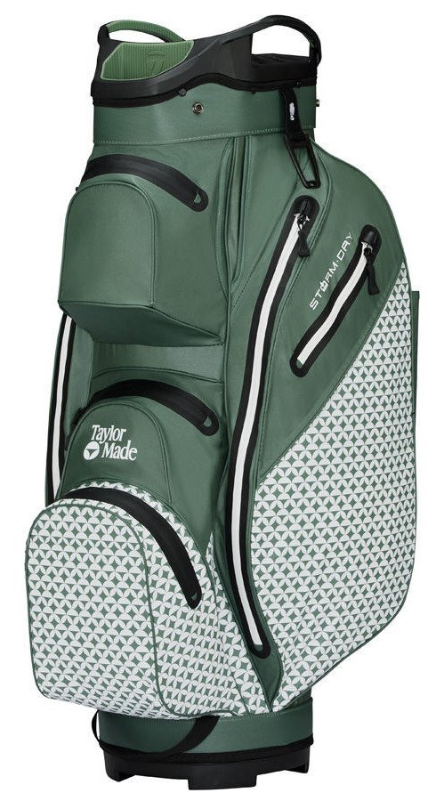 TaylorMade Storm-Dry Waterproof cart bag, heritage icon dark sage