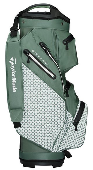 TaylorMade Storm-Dry Waterproof cart bag, heritage icon dark sage