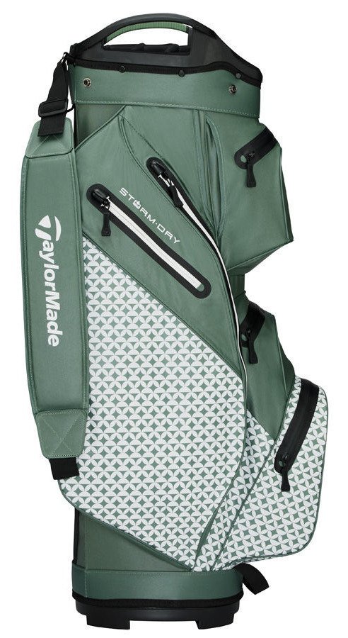 TaylorMade Storm-Dry Waterproof cart bag, heritage icon dark sage