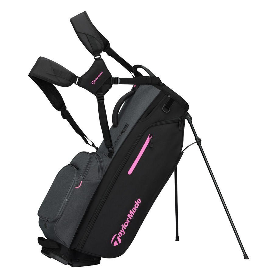 Taylormade Flextech Crossover stand bag, czarno/szaro/neonowy róż