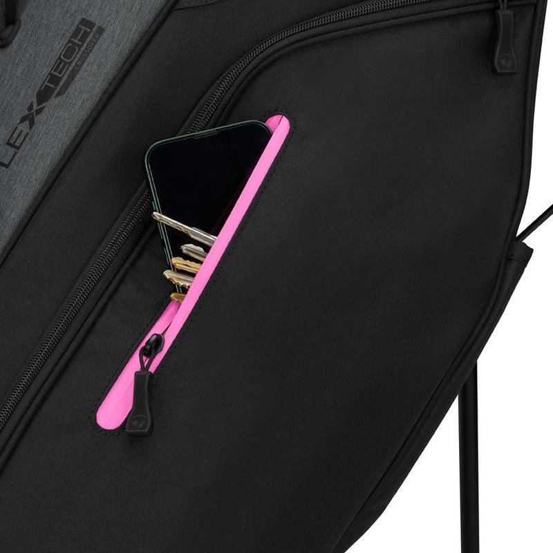 Taylormade Flextech Crossover stand bag, czarno/szaro/neonowy róż