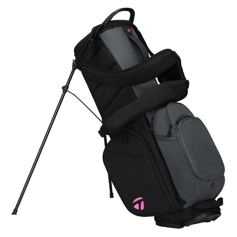 Taylormade Flextech Crossover stand bag, czarno/szaro/neonowy róż