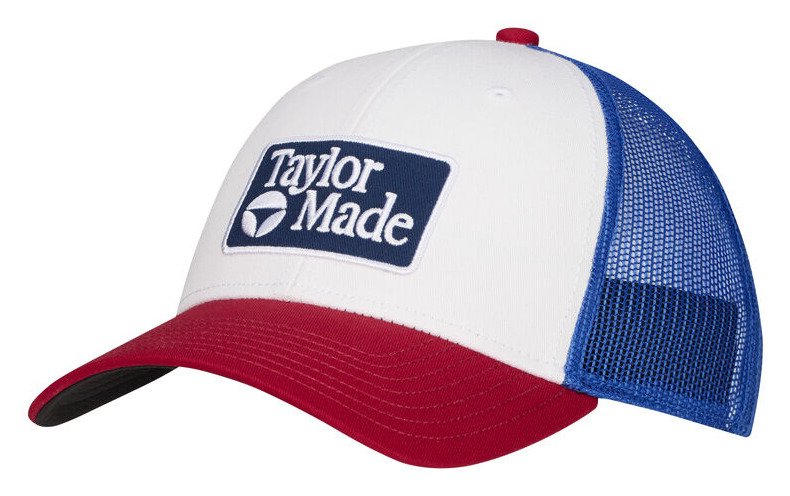 TaylorMade Radar Legacy Trucker męska czapka, czerwona/biała/niebieska