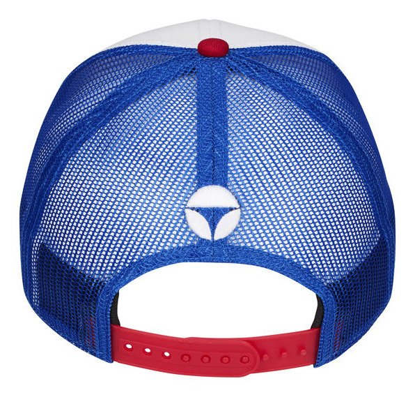 TaylorMade Radar Legacy Trucker męska czapka, czerwona/biała/niebieska