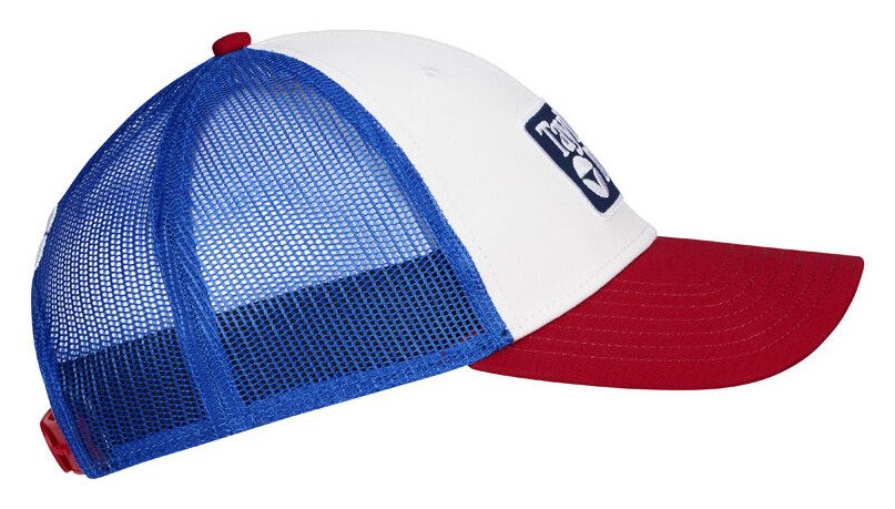TaylorMade Radar Legacy Trucker męska czapka, czerwona/biała/niebieska