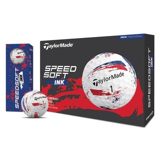 TaylorMade SpeedSoft Ink Blue/Red piłki golfowe