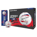 TaylorMade SpeedSoft Ink Blue/Red piłki golfowe