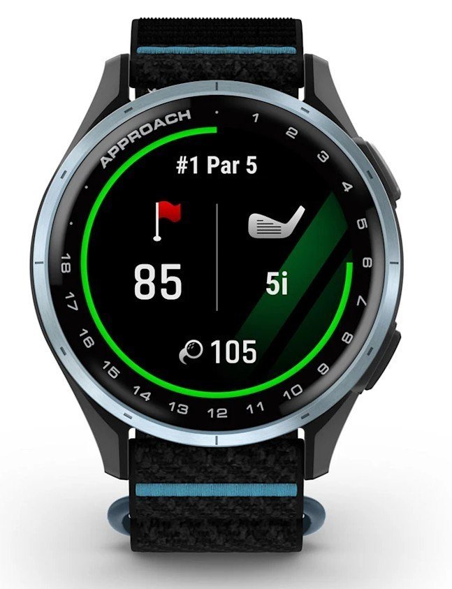 Garmin Approach J1 golfowy zegarek dla juniorów, czarnyk/azure aluminium