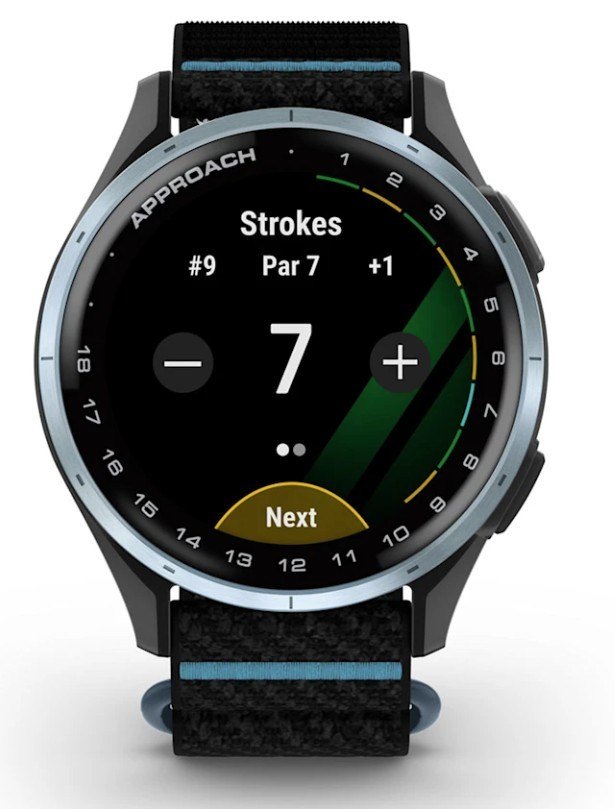 Garmin Approach J1 golfowy zegarek dla juniorów, czarnyk/azure aluminium