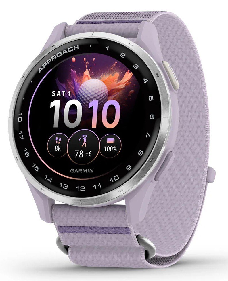 Garmin Approach J1 zegarek dla juniorów, lilac/silver aluminium