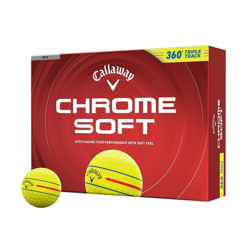 Callaway Chrome Soft 360 Triple Track piłki golfowe, żółte