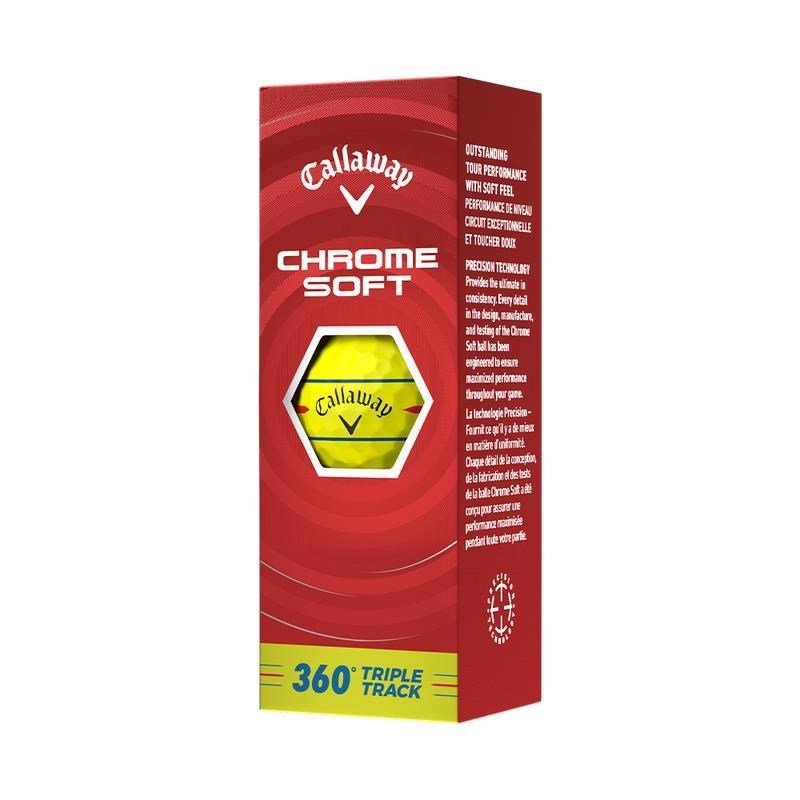 Callaway Chrome Soft 360 Triple Track piłki golfowe, żółte