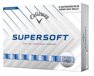 LIMITED - Callaway Supersoft piłki golfowe, DISTRESSED BLUE STRIPE