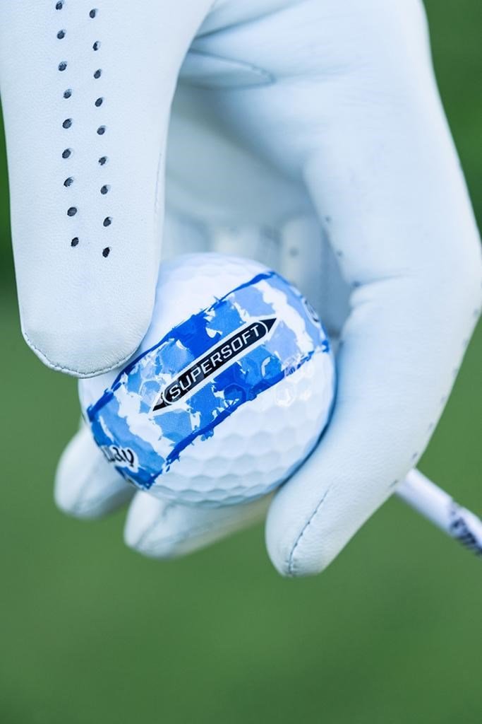 LIMITED - Callaway Supersoft piłki golfowe, DISTRESSED BLUE STRIPE