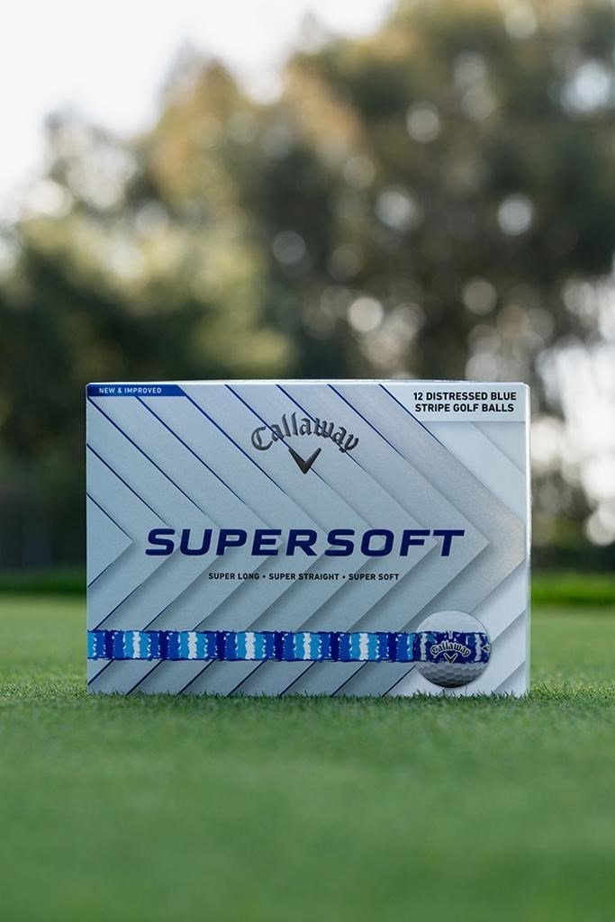 LIMITED - Callaway Supersoft piłki golfowe, DISTRESSED BLUE STRIPE