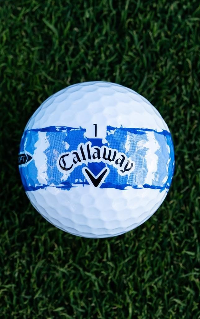 LIMITED - Callaway Supersoft piłki golfowe, DISTRESSED BLUE STRIPE