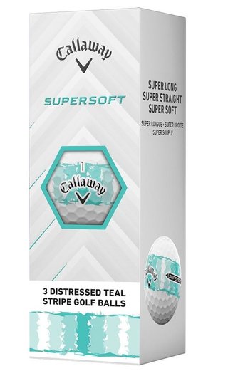 LIMITED - Callaway Supersoft piłki golfowe, DISTRESSED TEAL STRIPE