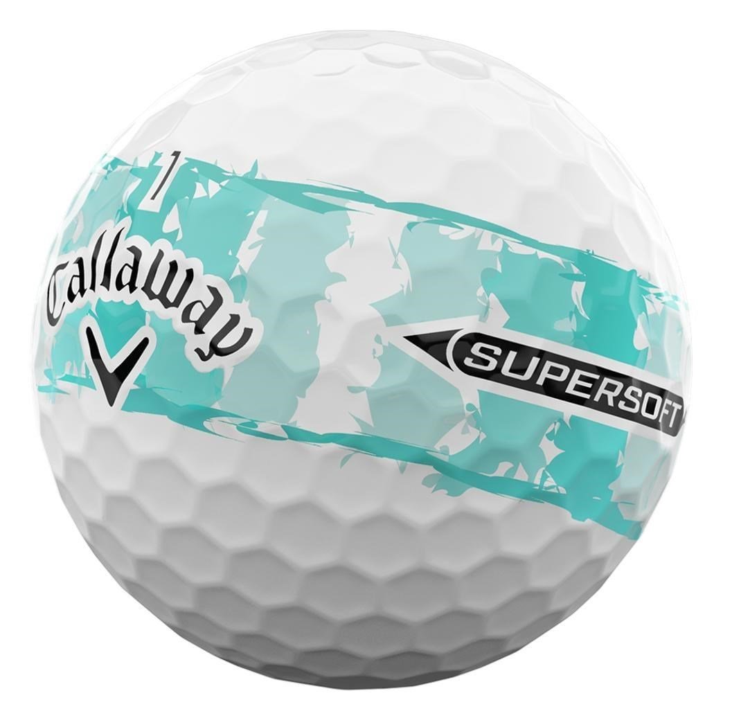 LIMITED - Callaway Supersoft piłki golfowe, DISTRESSED TEAL STRIPE