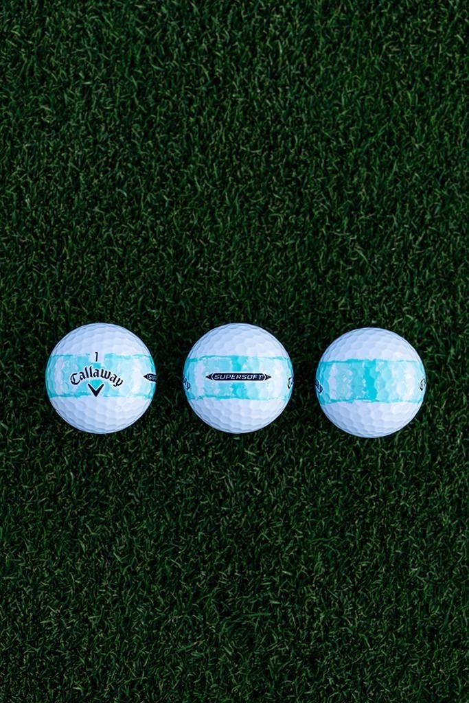 LIMITED - Callaway Supersoft piłki golfowe, DISTRESSED TEAL STRIPE