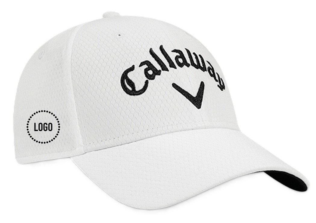 Callaway Performance Side Crest Structured logo czapka z daszkiem, biała