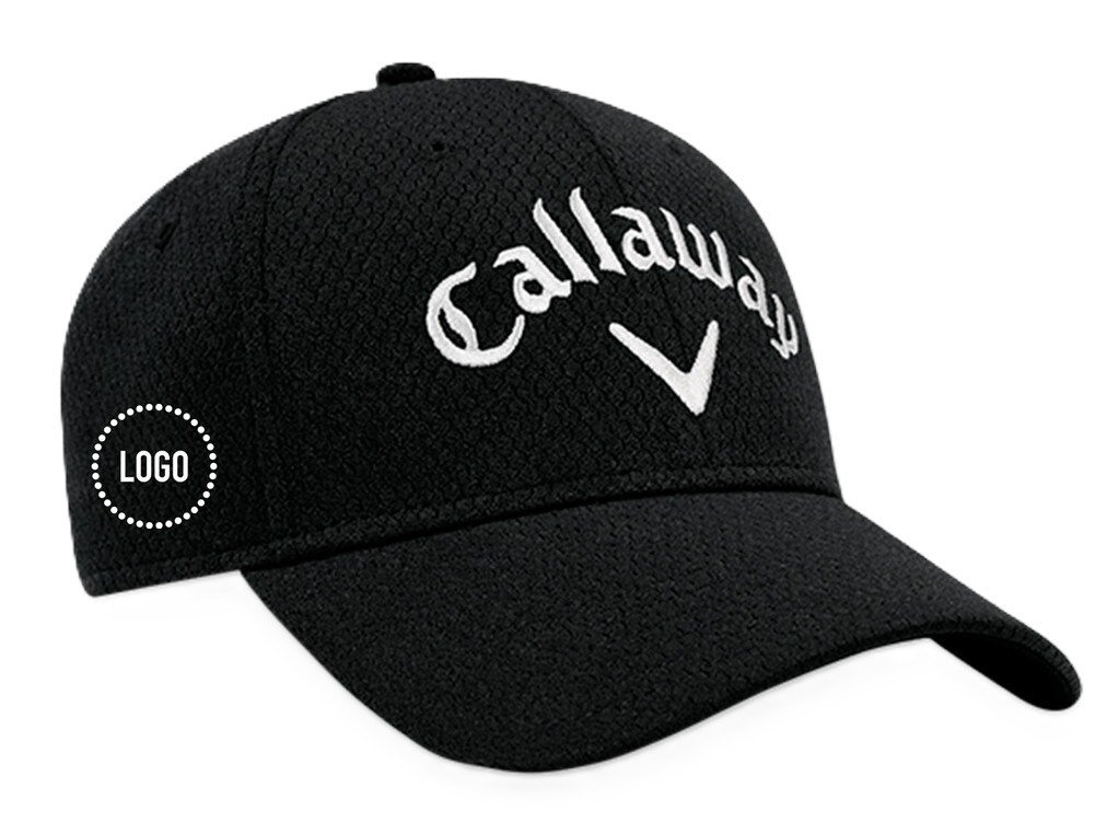 Callaway Performance Side Crest Structured logo czapka z daszkiem, czarna