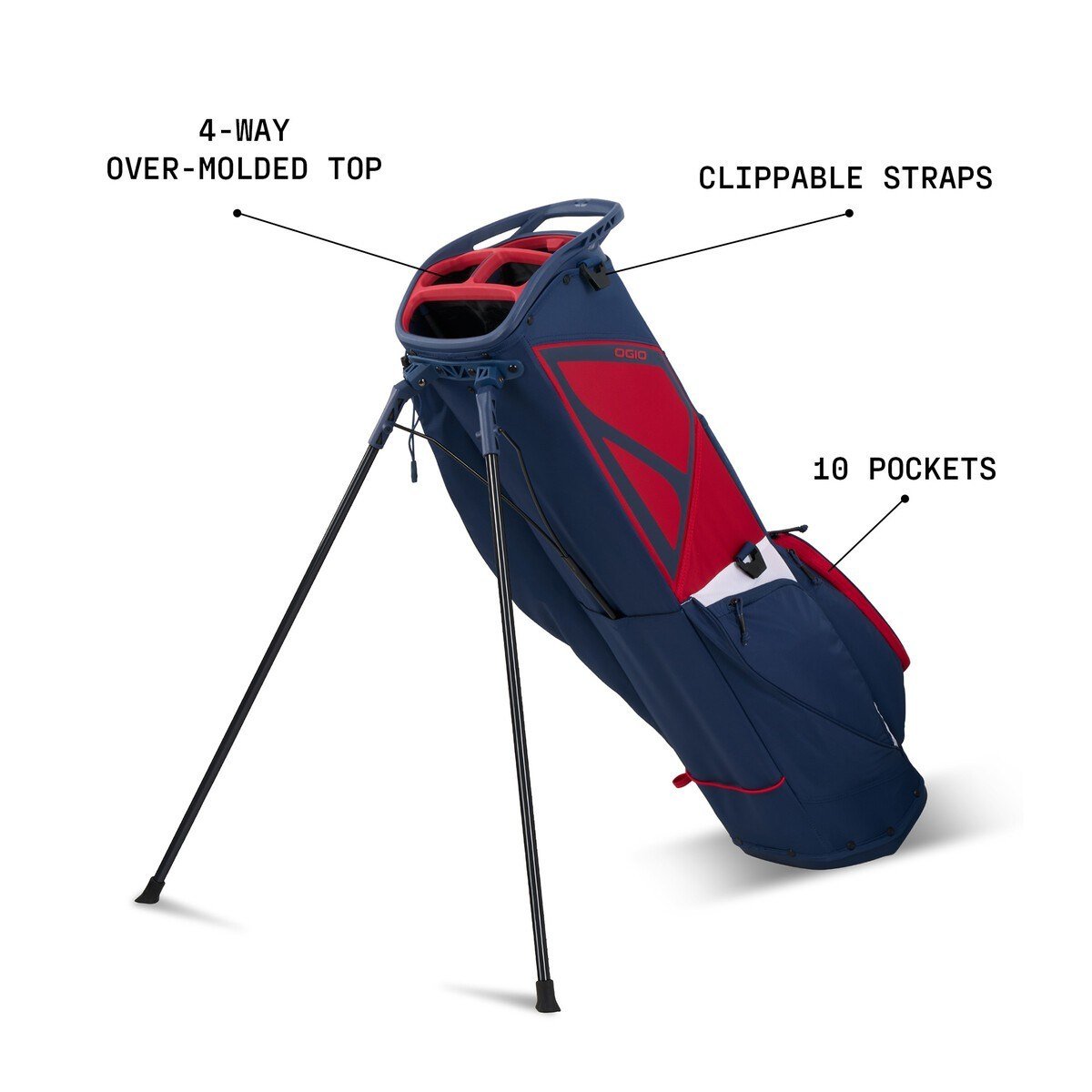 Ogio Featherlite stand bag, czarny