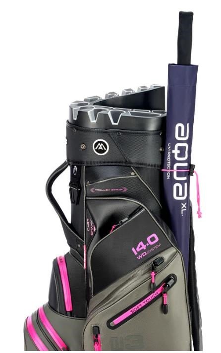 Big Max Dri Lite Silencio 3 cart bag, charcoal/black/fuchsia