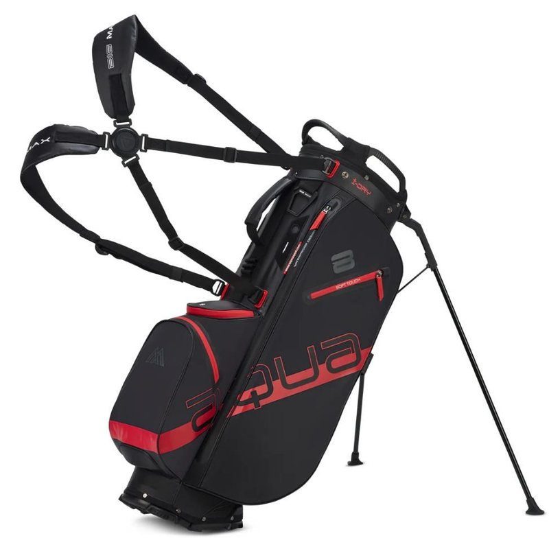 Big Max Aqua Eight H stand bag, czarno/czerwony