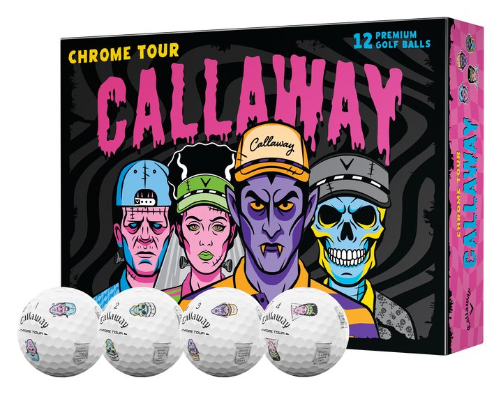 Callaway Chrome Tour Truvis piłki golfowe 2026 (12 szt.), Halloween