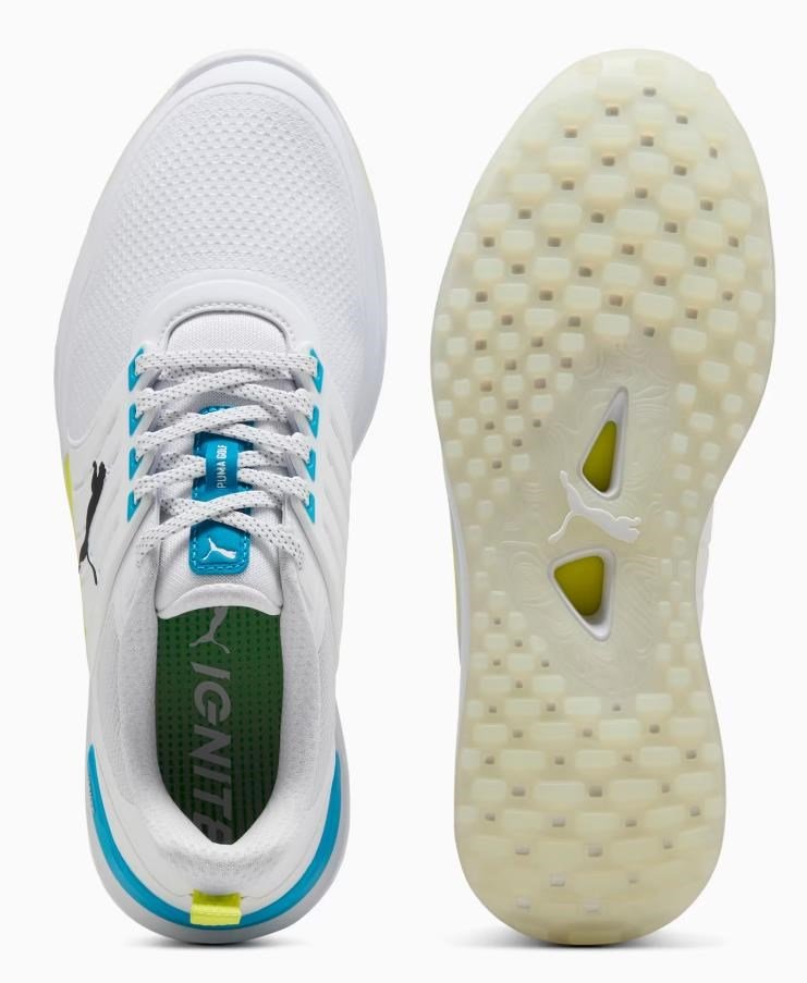 Puma Ignite Elevate 2 męskie buty golfowe, white/speed blue/apple spritz