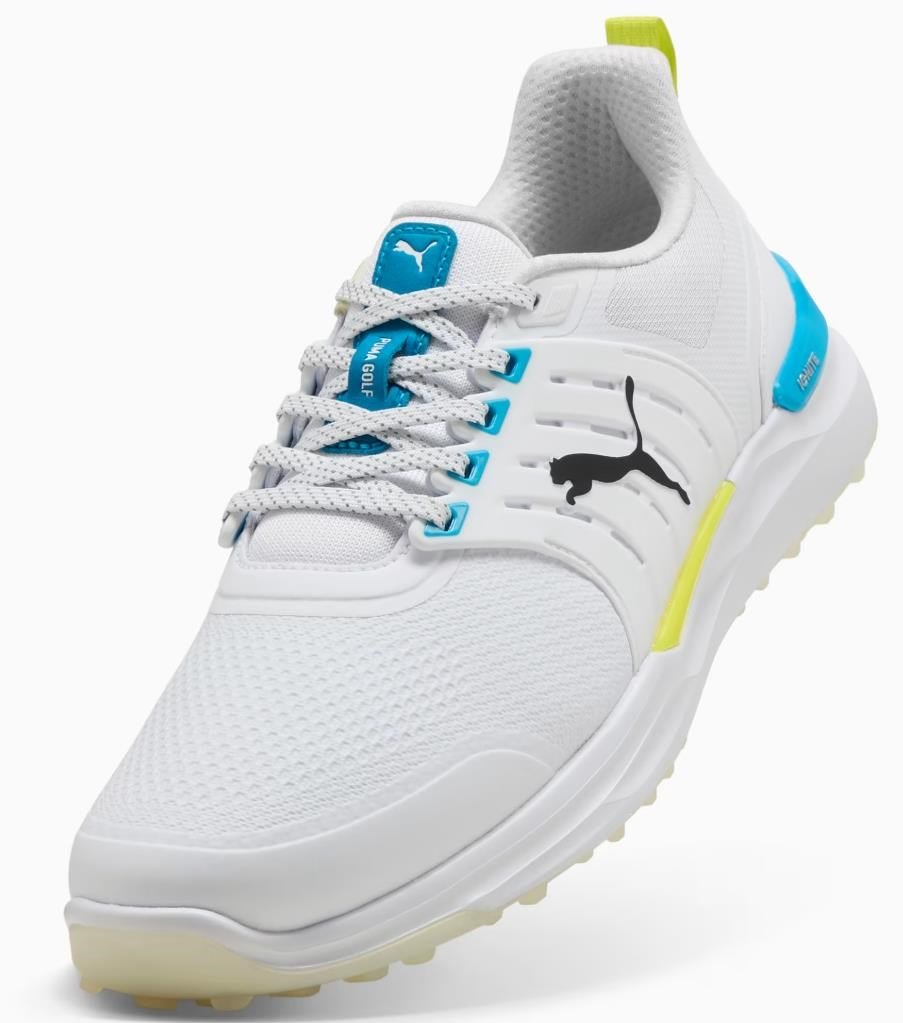 Puma Ignite Elevate 2 męskie buty golfowe, white/speed blue/apple spritz