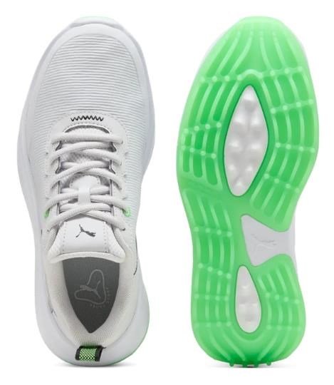 Puma Gruve Sport Junior obuwie dla dzieci, white/fluro green pes