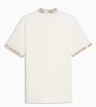 Puma Modalon Floral Rib męskie polo, warm white/ice coffee