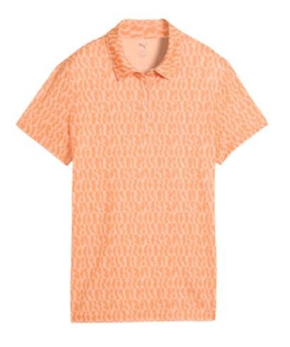 Puma Cloudspun Wavey damskie polo, melon glow