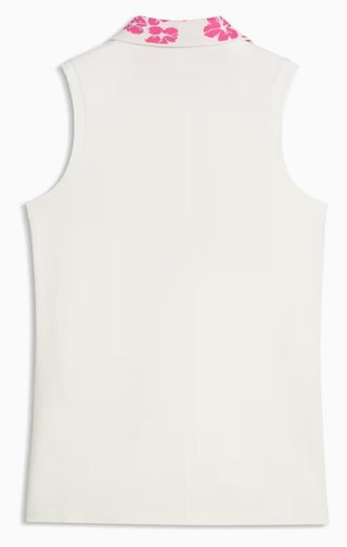 Puma Modalon Floral Rib Sleeveless damskie polo, warm white/pink opal