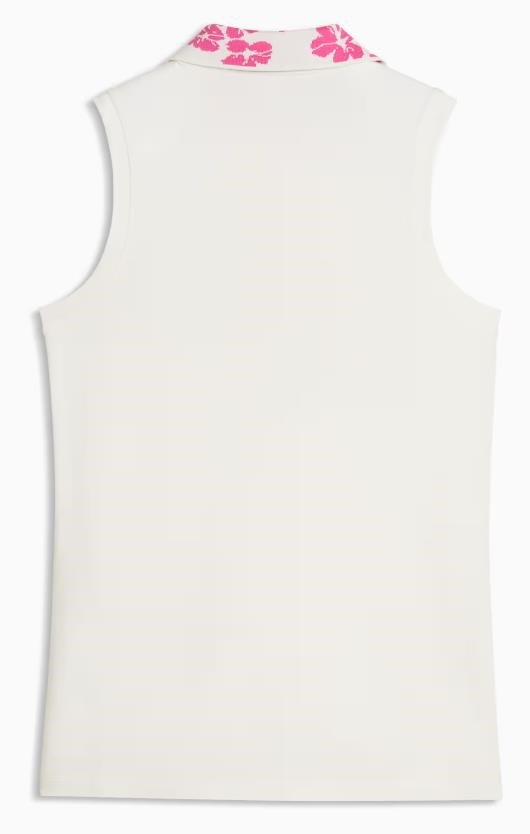 Puma Modalon Floral Rib Sleeveless damskie polo, warm white/pink opal