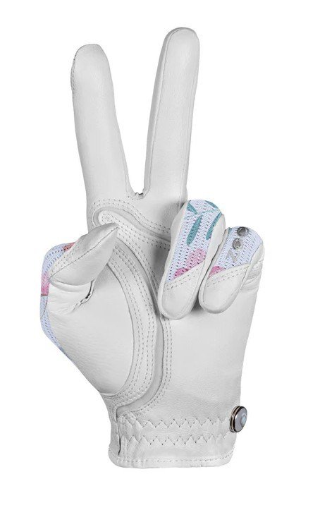 Zoom Sun Style Powernet damska rękawiczka golfowa, biała/kwiatowa